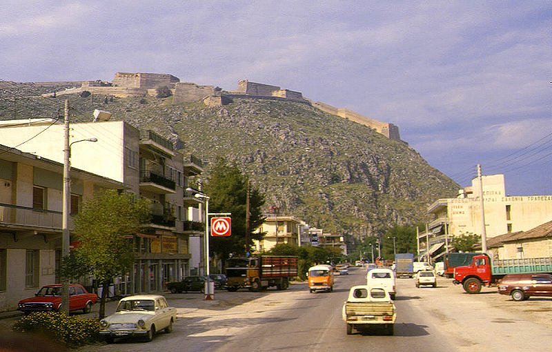 Nauplia in Griechenland und Festung Palamidi