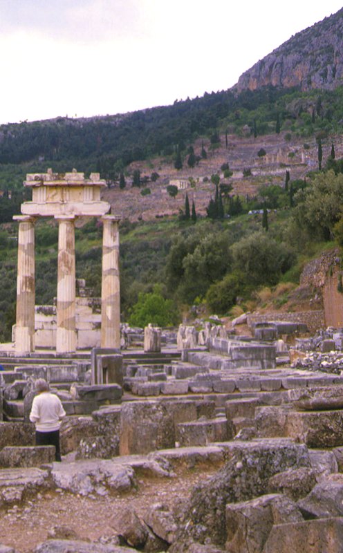 Der Tholos der Orakelstätte von Delphi