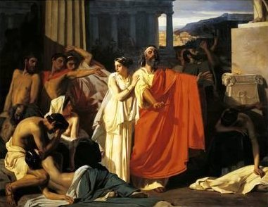 Ödipus und Antigone, Gemälde von Eugene-Ernest Hillemacher