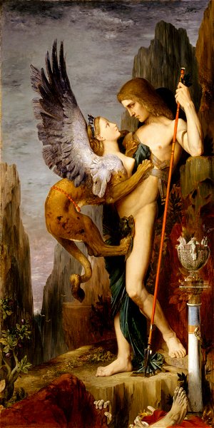 Ödipus und die Sphinx von Gustave Moreau