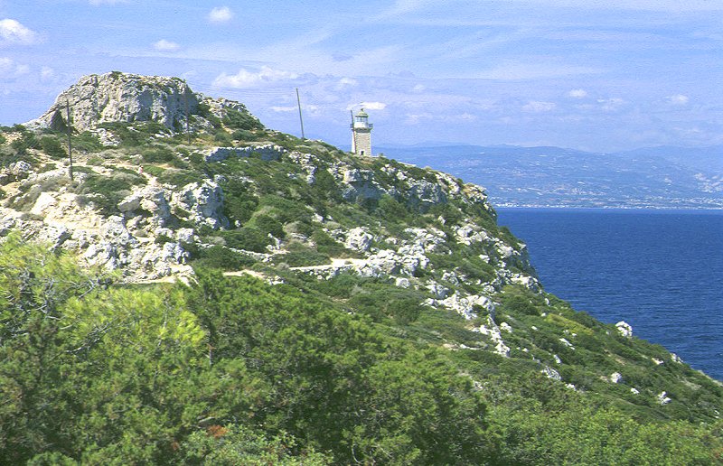 Leuchtturm auf der Halbinsel bei Perachora