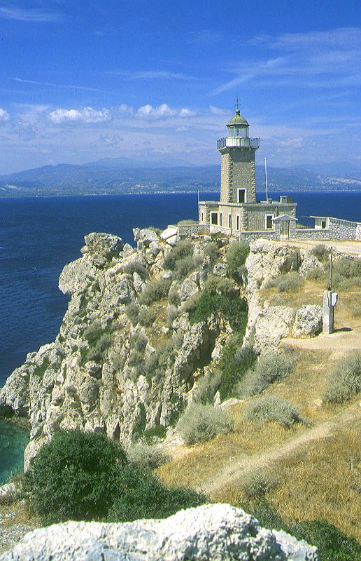 Leuchtturm bei Perachora am Golf von Korinth