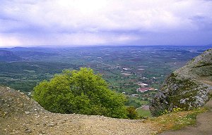Ebene von Thessalia vom Agios Stephanos Kloster aus gesehen